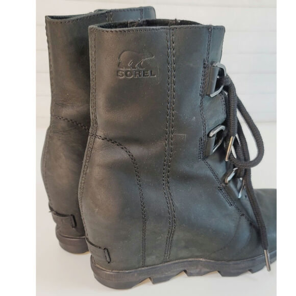 Sorel Joan of Arctic Wedge II in Black Leather, sz 6.5 - Picture 11 of 16